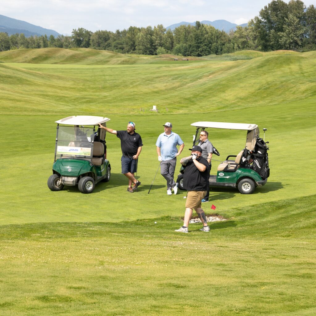 Dawson Group team golfing at the BC Road Builders Golf Tournament at The Dunes Kamloops
